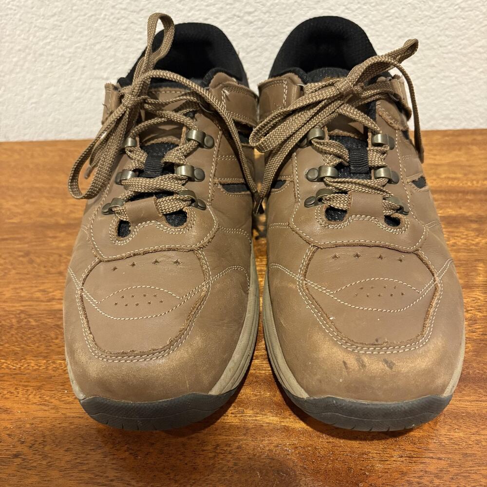 OrthoFeet 981 Tahoe Men 9 EE X-Wide Tan Brown Leather Orthopedic Walking Shoes‎ - Picture 2 of 11